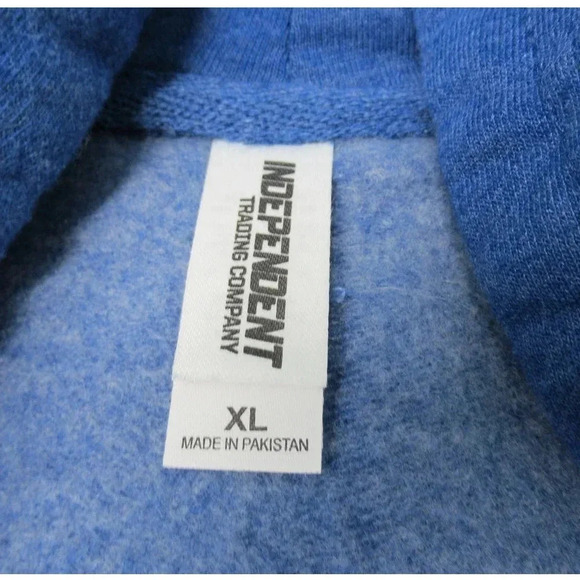 Cowboy Hardware Men's Tough As Nails Skull Graphic Hooded Sweatshirt Blue XLarge - Picture 6 of 7